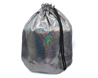 Silber Holo Glitter Gym Bag - hannischshop