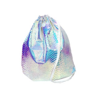 GROß Schlangen Holographic Rosa Gym Bag hannisch Bild 3