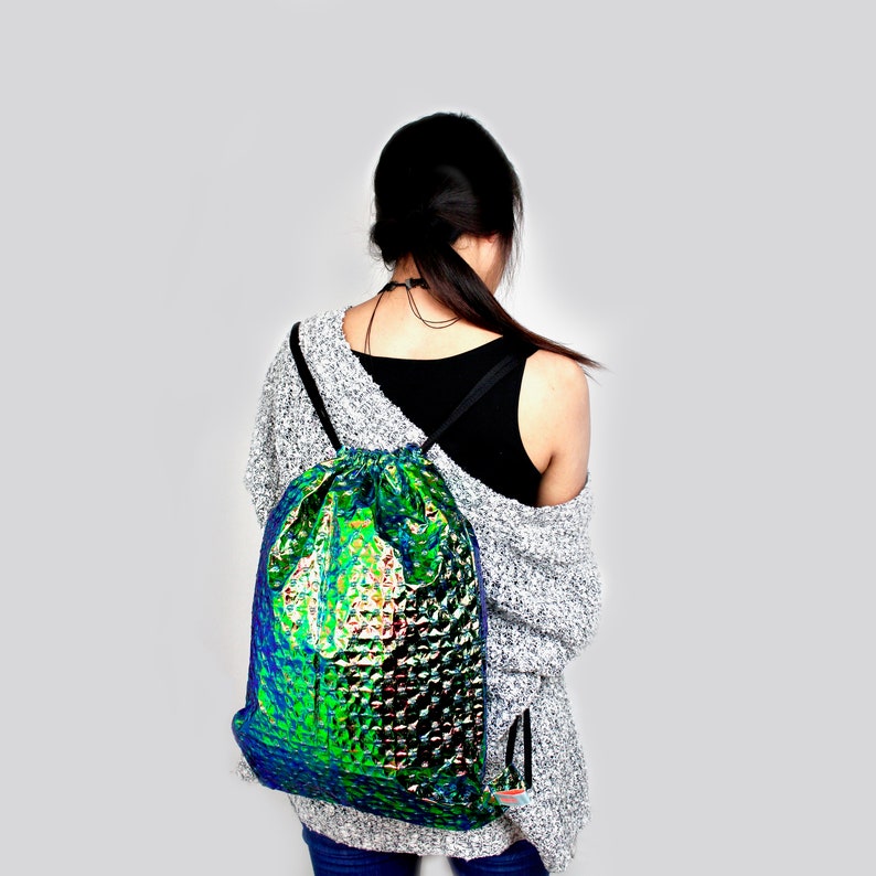 Mermaid Shape Turquoise Gym Bag hannisch image 2