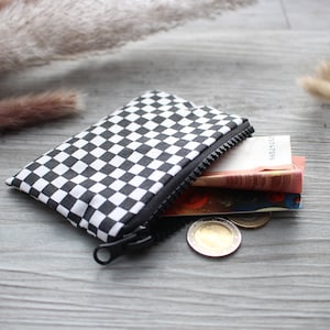 Cartera Pequeña Cuadros Negro Blanco - Hannisch imagen 5