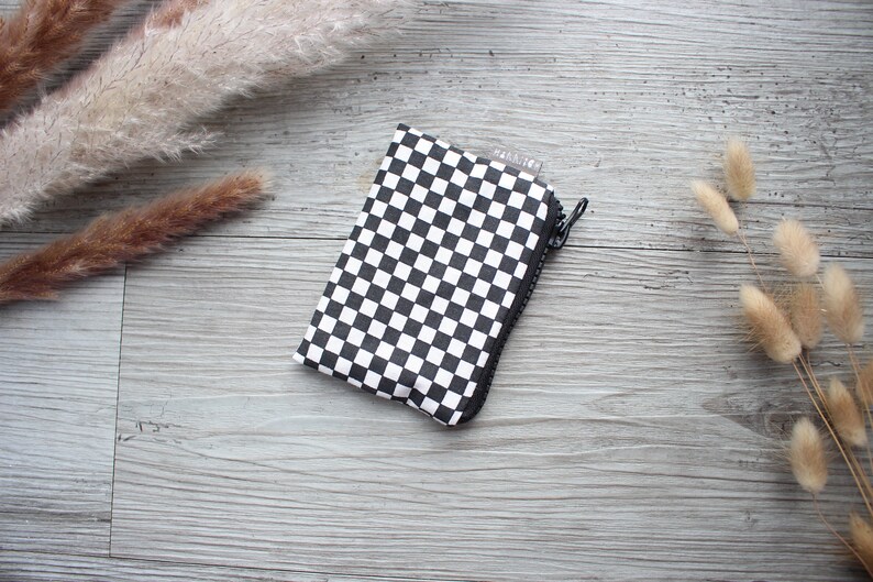 Cartera Pequeña Cuadros Negro Blanco - Hannisch imagen 6