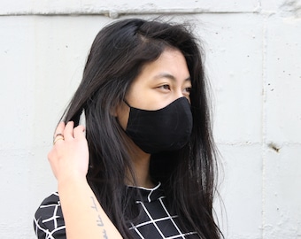 Easy Breathe Mask. Super Thin  Black Cotton Mask- hannisch