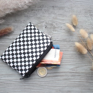 Cartera Pequeña Cuadros Negro Blanco - Hannisch imagen 8