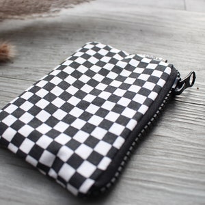 Cartera Pequeña Cuadros Negro Blanco - Hannisch imagen 7