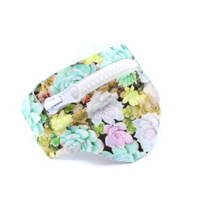 Festival and Party Cotton Printed Succulent Pastel Tiny Bag - hannisch