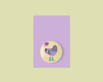 Taube in Boots Button