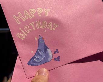 "Gefeliciteerd met je verjaardag, duif" envelop