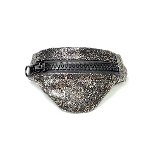 Festival and Party Glitter Black Gold Tiny Bag - hannisch