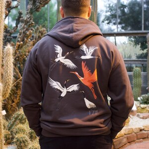 Unisex Hoodie Gray &quot;Crane&quot;