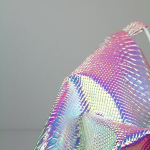 GROß Schlangen Holographic Rosa Gym Bag hannisch Bild 7