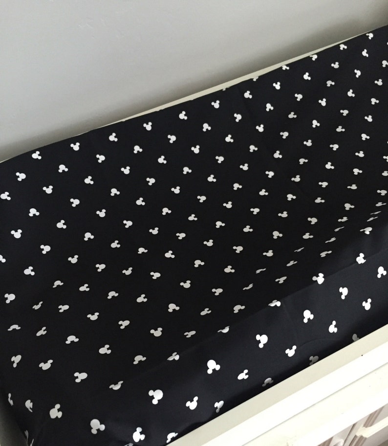 Black and White Changing Pad Cover Mickey Mouse Changing Pad Etsy