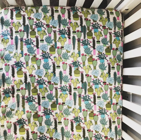 succulent crib bedding