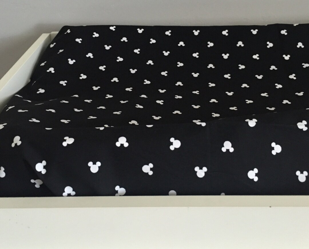 Black and White Changing Pad Cover Mickey Mouse Changing Pad Etsy