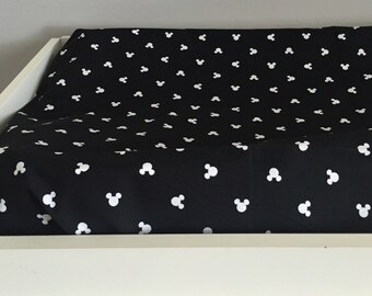 Black and white changing pad cover | mickey mouse changing pad | disney theme nursery | mickey mouse fitted crib sheet | Minnie Mouse