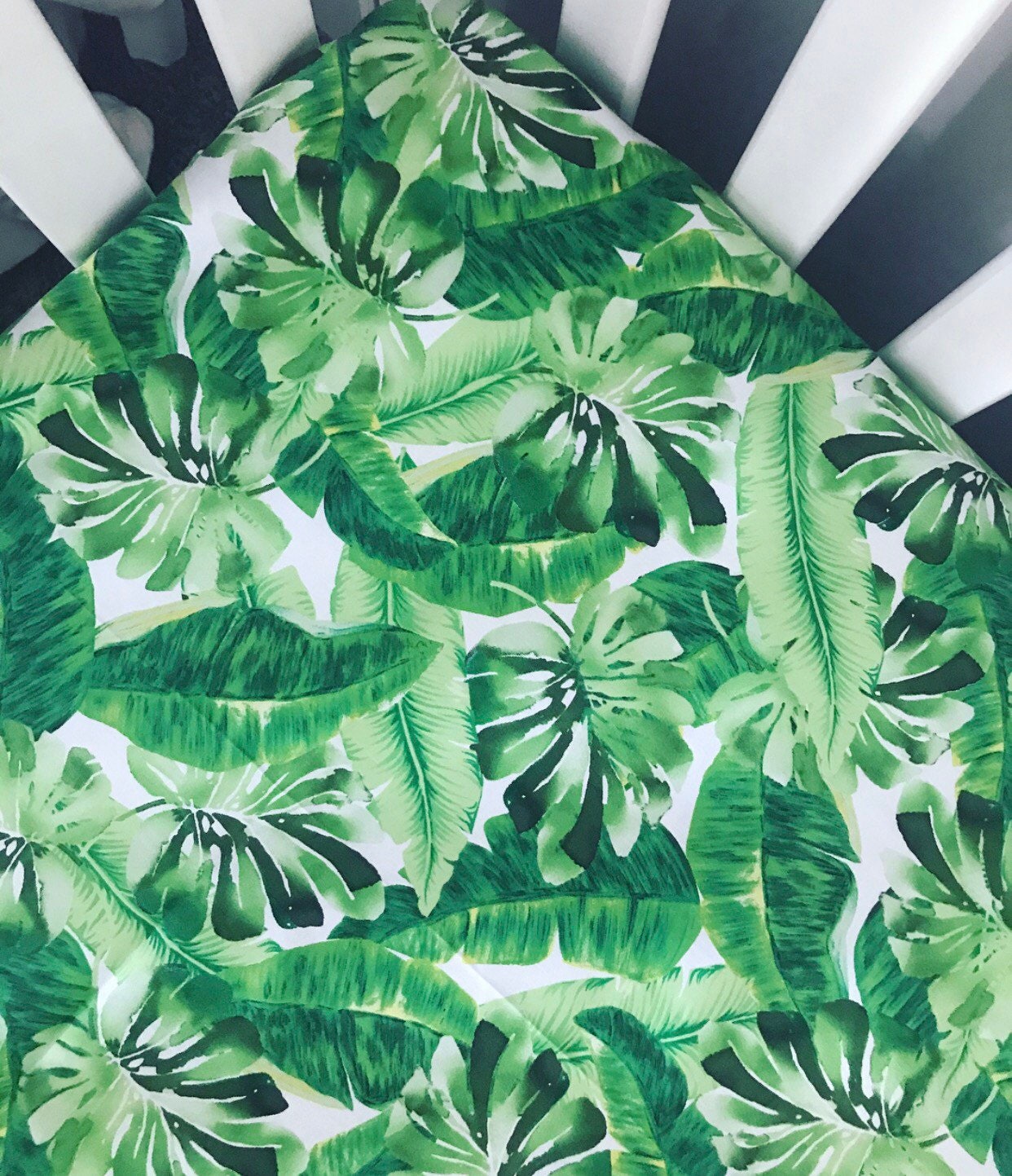 palm leaf crib sheet