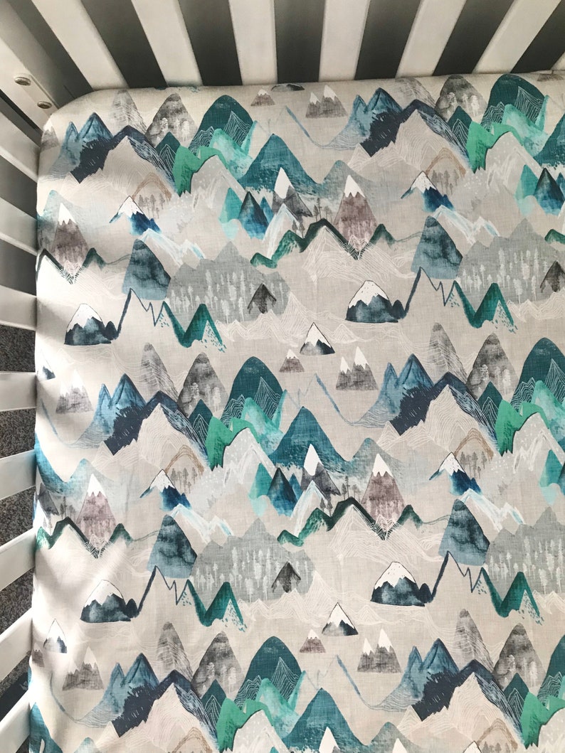 Call of the wild fitted crib sheet mountain baby bedding Etsy