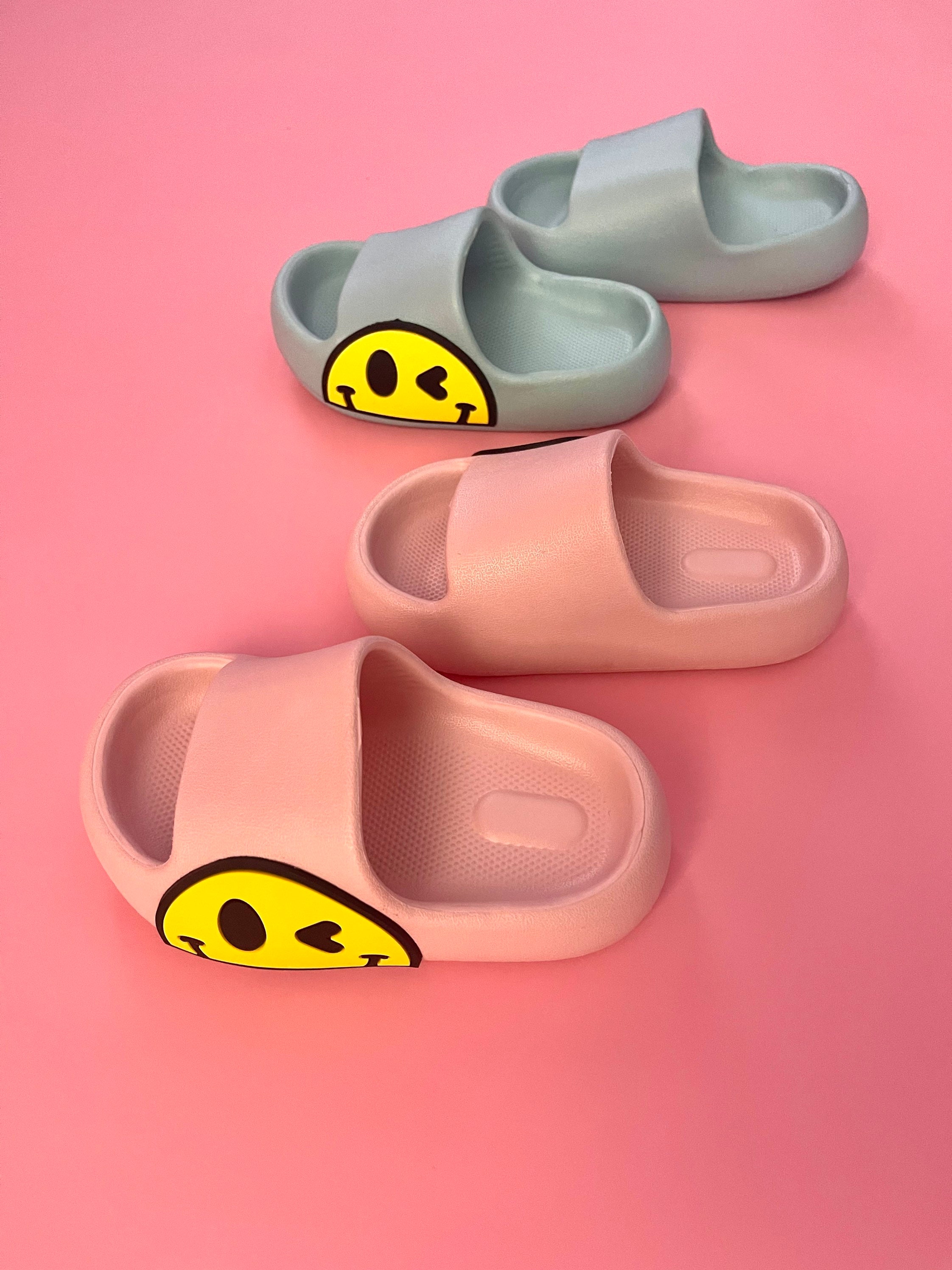 smiley nike slides
