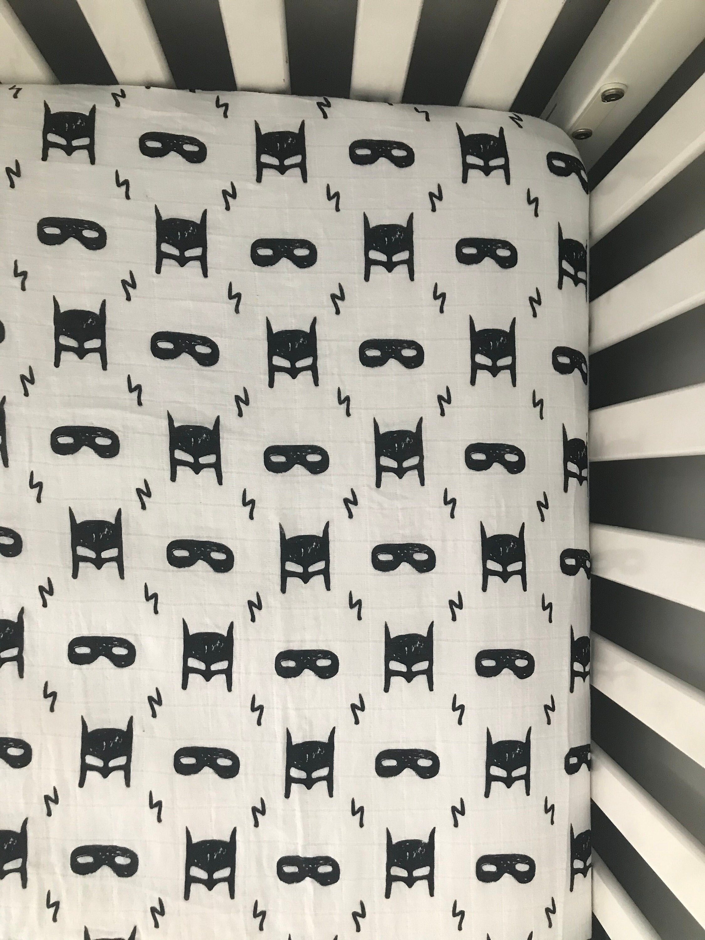 Batman superhero crib bedding baby boy fitted crib sheet Etsy