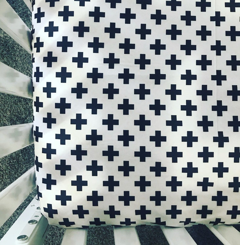 swiss cross crib sheet