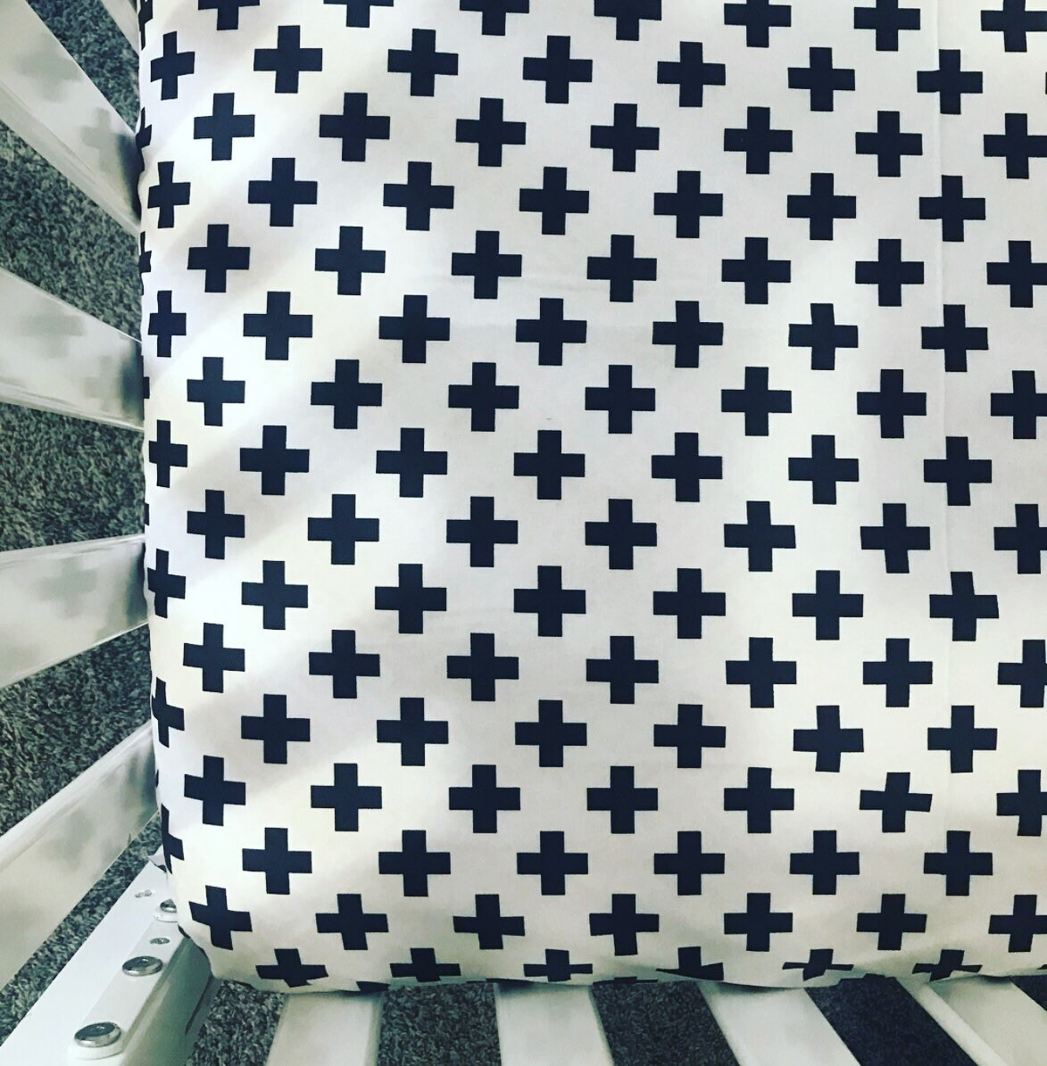 monochrome nursery bedding