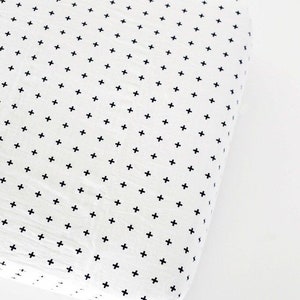 swiss cross crib sheet