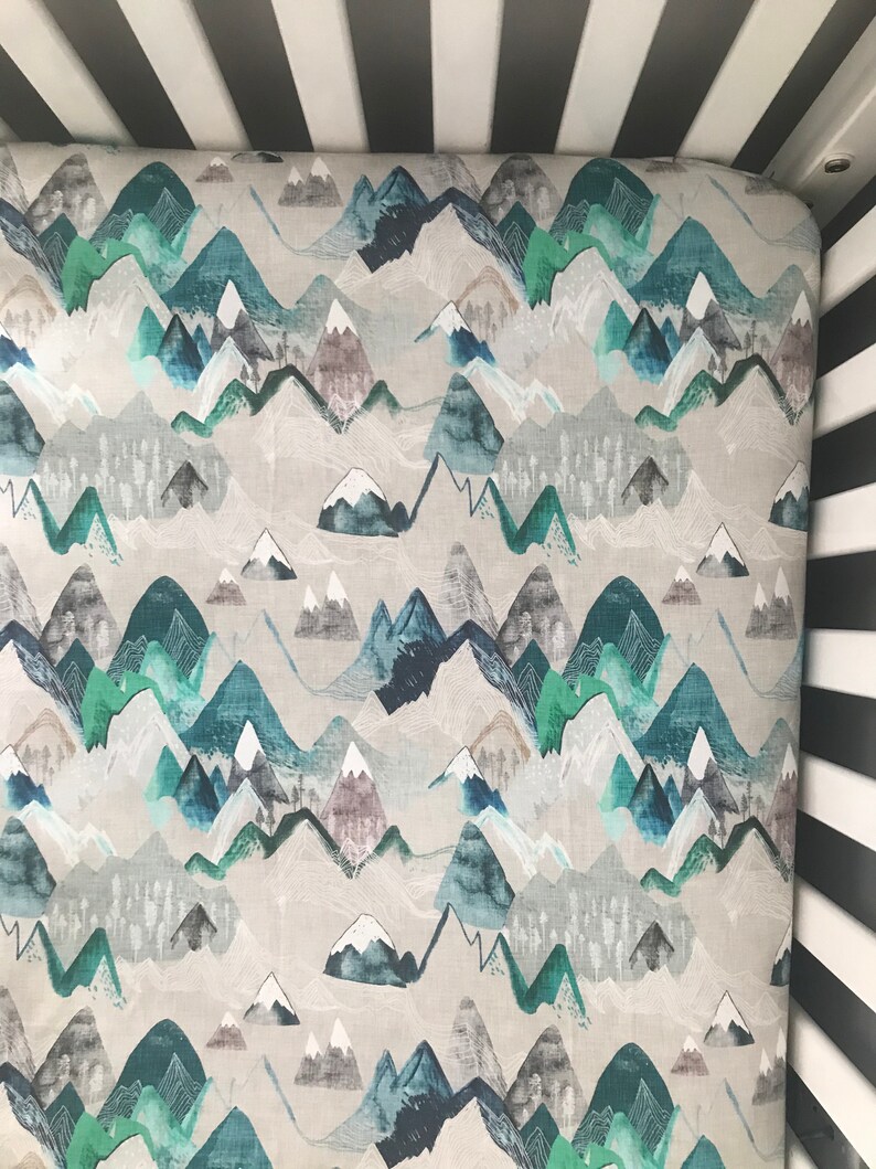 Call of the wild fitted crib sheet mountain baby bedding Etsy