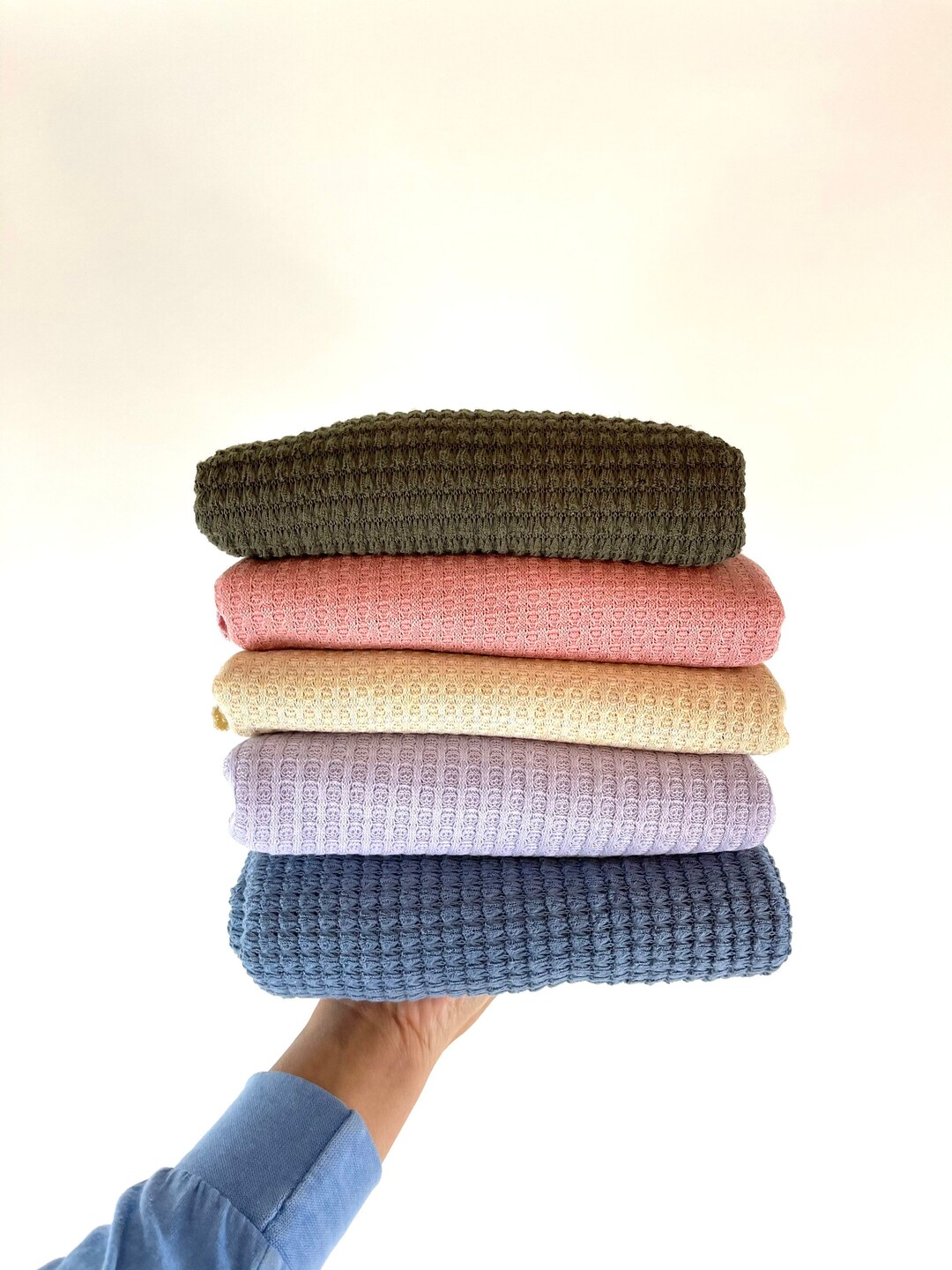 Waffle Knit Baby Blanket Waffle Knit Swaddle Neutral Knit Etsy