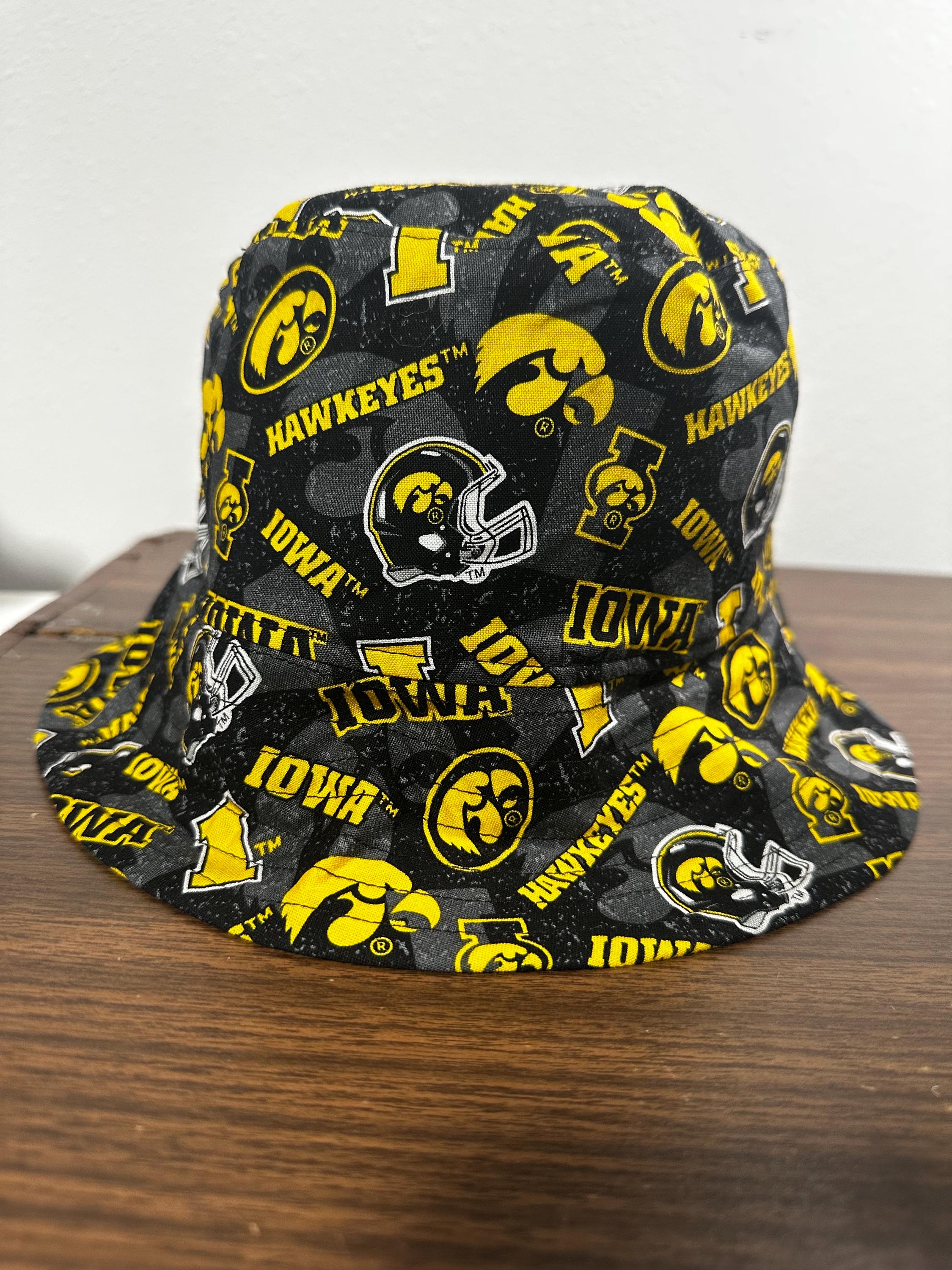 Iowa Hawkeyes Nylon Reversible Bucket Hat University of Iowa Hawkeyes Boonie Bucket Hat | Logo Fit  main image 4