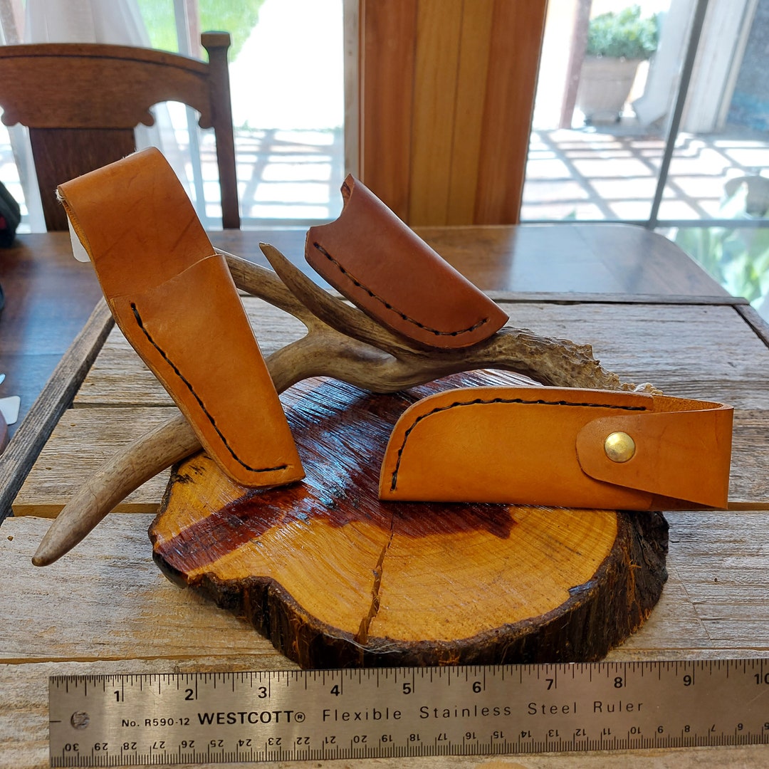 Leather Pocket Knife Sheaths Etsy