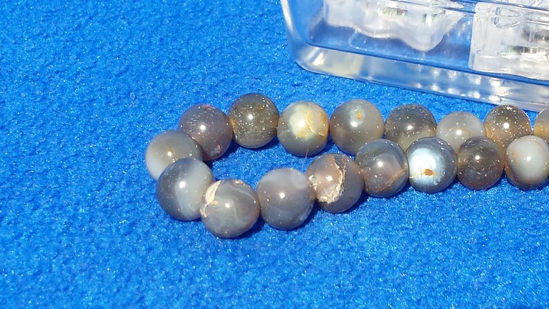Gemstone Semi Precious Fancy Agate Smooth Round Beads 12 Inch Strand 11.7mm To 13.7mm Fancy Agate Beads Multi Color Agate