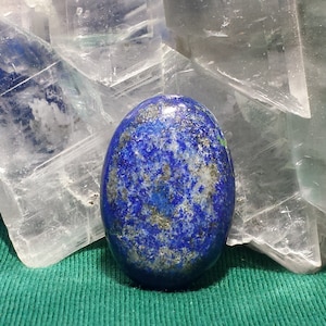 Natural 33cts. Afghanistan Lapis Lazuli Oval Cabochon 27.6mm x 18.8mm x 6.9mm Natural Semi Precious Blue Lapis Lazuli Gemstone Oval Cabochon