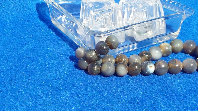 Gemstone Semi Precious Fancy Agate Smooth Round Beads 12 Inch Strand 11.7mm To 13.7mm Fancy Agate Beads Multi Color Agate