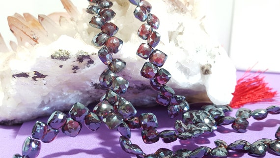 10 MM LAVENDEL AMETHYST KUGELN STRANG FACETTIERT B4-02