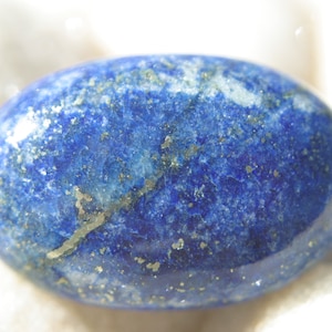 Natural 30cts. Afghanistan Lapis Lazuli Oval Cabochon 27.5mm x 18.3mm x 7.2mm Natural Semi Precious Blue Lapis Lazuli Gemstone Oval Cabochon
