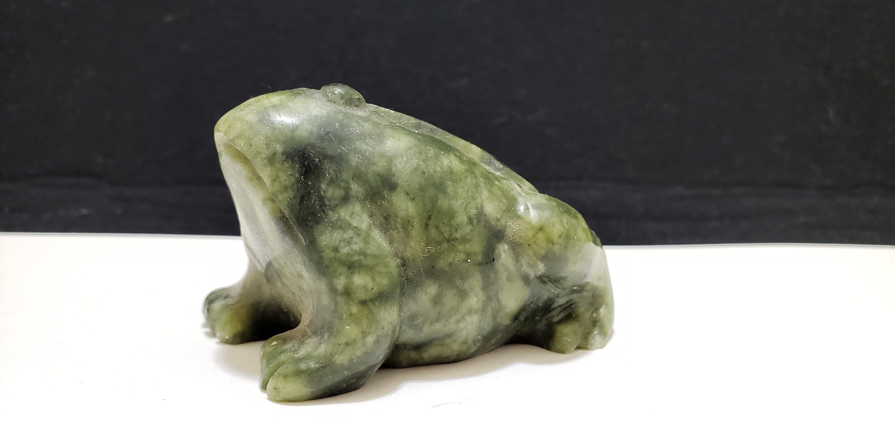 Hand Carved Jade Frog Collectors Specimen Decorative Great Etsy
