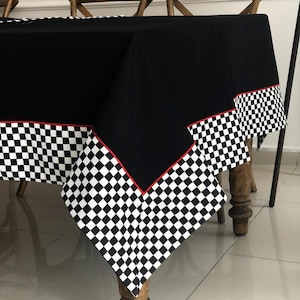 Checkered Tablecloth | Patterned Tablecloth | Dining Tablecloth | Dinning Table Cover | Table Decor