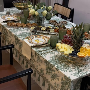 Fringed tablecloth, Lace Tablecloth | Dining Tablecloth | Dinning Table Cover | Embroidered Tablecloth | Table Decor, Patterned tablecloth