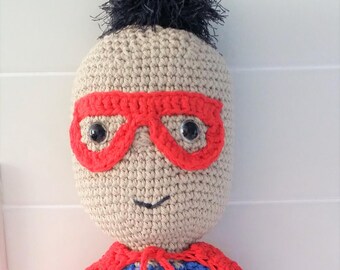 Hand Crocheted Sammy Superboy