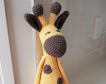 Hand Crocheted Jimbo the Giraffe | Newborn Gift | Stuffed Giraffe | Soft Animal Toy | Giraffe Gift | Amigurumi Giraffe | Nursery Giraffe