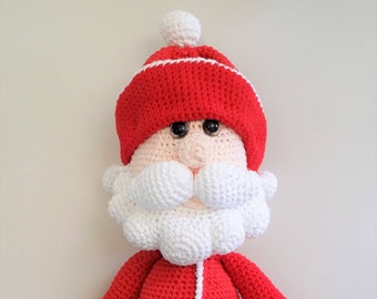 Hand Crocheted Santa Christmas Decor | Santa Doll | Primitive Santa | Christmas Gift | Old World Santa | Christmas Gnome