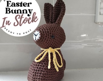 Hand Crocheted Easter Bunny - 1 in stock Baby Shower Gift | Personalized Stuffed Animal | Personalized Embroidered Bunny | Rabbit Plushie