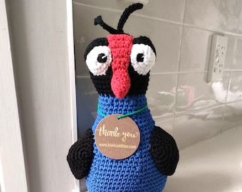 Hand Crocheted Poppy the Pukeko New Zealand Gift | Baby Shower Gift | Nz Native Bird