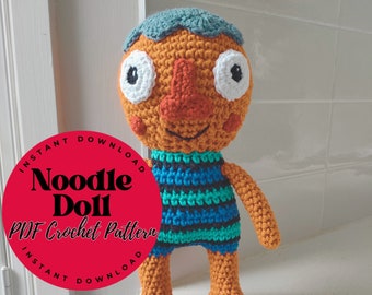 PDF Crochet Pattern - Noodle Pattern from Super Simple Songs, Super Simple Songs Kid, Noodle And Pals Pattern, Super Simple Songs Birthday