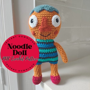 PDF Crochet Pattern - Noodle Pattern from Super Simple Songs, Super Simple Songs Kid, Noodle And Pals Pattern, Super Simple Songs Birthday