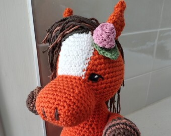 Hand Crocheted Horace the Stuffed Horse | Horse Crochet Animals | | Custom Horse