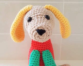 Hand Crocheted Paddy the Puppy Gift For Dog Lover | Anxiety Reducing Aide | New Puppy Gifts |