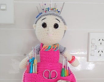 Hand Crocheted Crafter Granny
