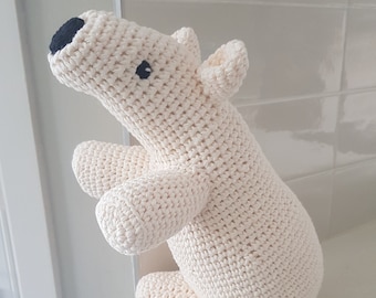 Hand Crocheted Polly the Polar Bear | Handmade Toy | Stuffed Animal | Polar Bear Plush | Bear Toy | Christmas Gift