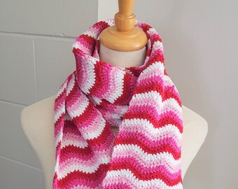 Hand Crocheted Chevron Scarf