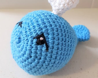 Hand Crocheted Bella the Blue Whale Whale Toy | Blue Whale | Nursery Decor | Baby Shower Gift | Organic Toy | Kids Toy | Gifts For Kids